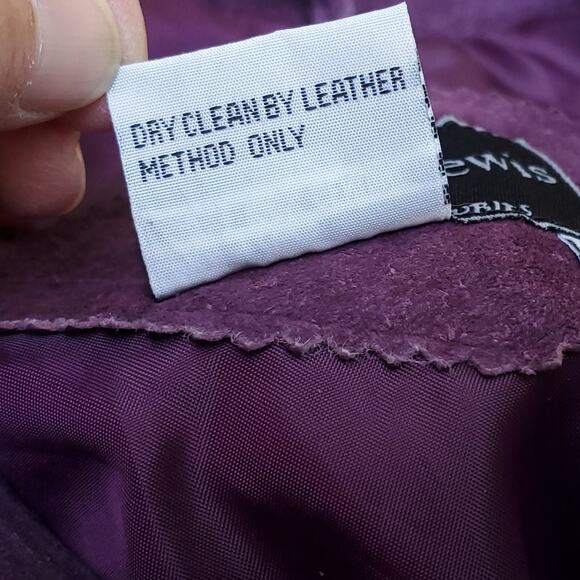 Terry Lewis Classic Luxuries Purple Suede Leather Jacket Button Down Sz M - Picture 16 of 16